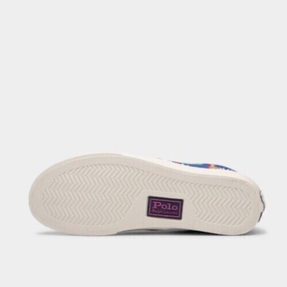 NEW POLO RALPH LAUREN KEATON FLORAL PONY SNEAKER SHOES MEN CANVAS NIB LACE UP - Picture 6 of 6